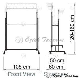 TD 119 Adjustable Belt Display Stand - Görsel 3
