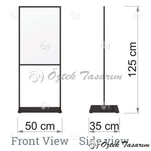 TD 172 Double-sided Advertising Poster Display Stand - Görsel 2