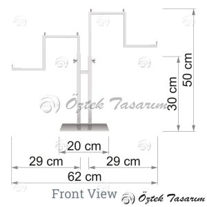 TD 175 Bags Handbag Display Stand Holder - Görsel 3