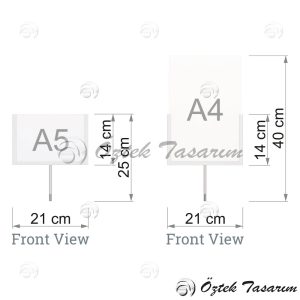 TD 184 Double-sided Advertising Poster Display Stand - Görsel 2