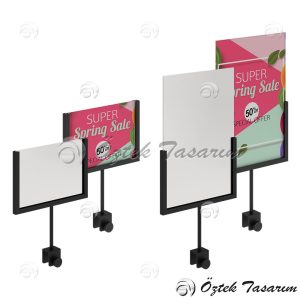 TD 185 Double-sided Advertising Poster Display Stand - Görsel 1
