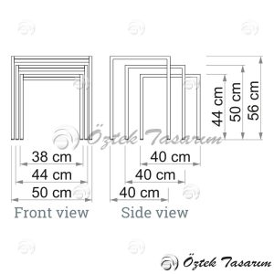 CREA S40 3 LÜ ZİGON SEHPA [ TD 138 ] [ TD 139 ] - Görsel 3