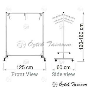 KL 9 Tek Katlı Çift Taraflı Bastonluk - Görsel 3