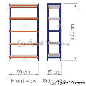 SFS 49 Hafif Rack Depo Raf Sistemi - Görsel 2